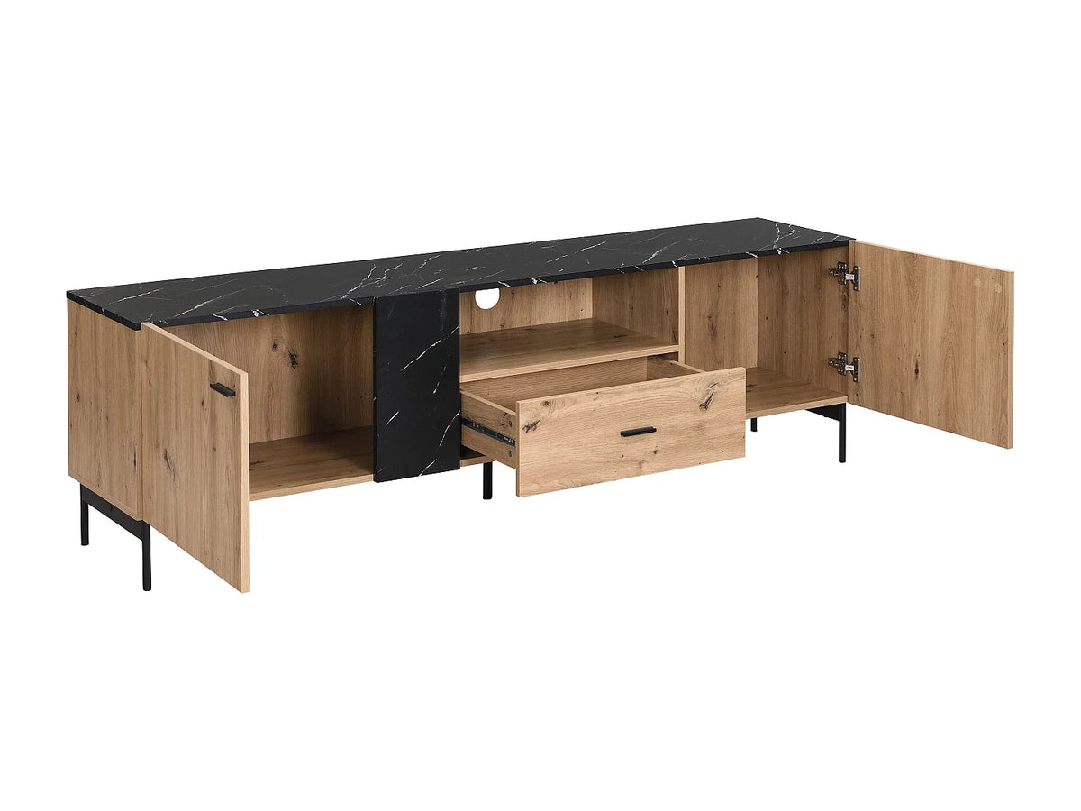 Meuble TV en Bois Noir - LIOMENA vue 4