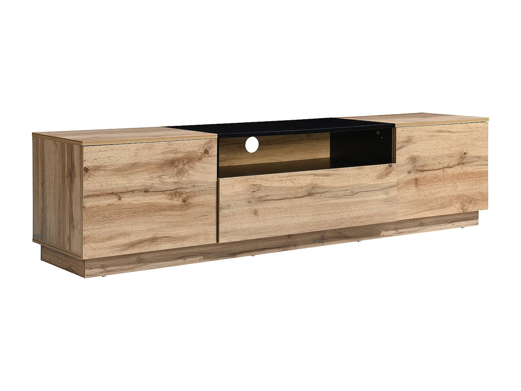 Meuble TV en Bois Noir - CEMILINA vue 2