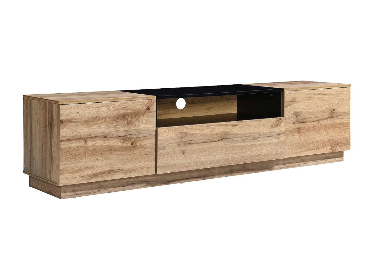 Meuble TV en Bois Noir - CEMILINA vue 2