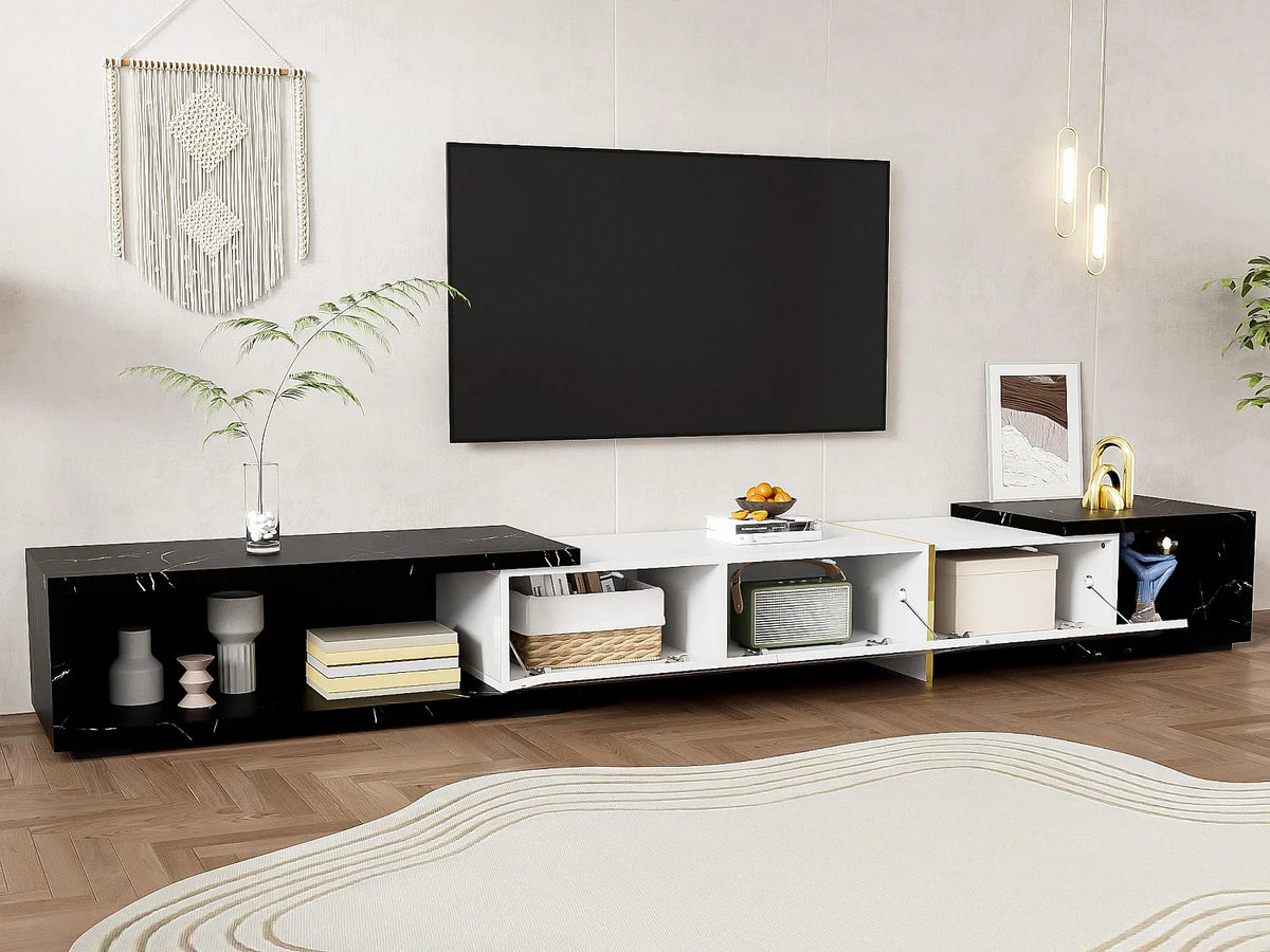 Meuble TV en Bois Blanc 260 cm - MODERNLUXE