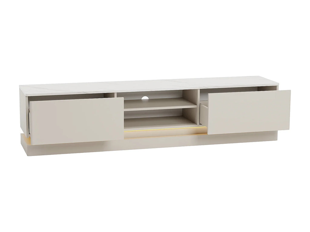 Meuble TV en Bois Blanc - DEVIKA vue 6