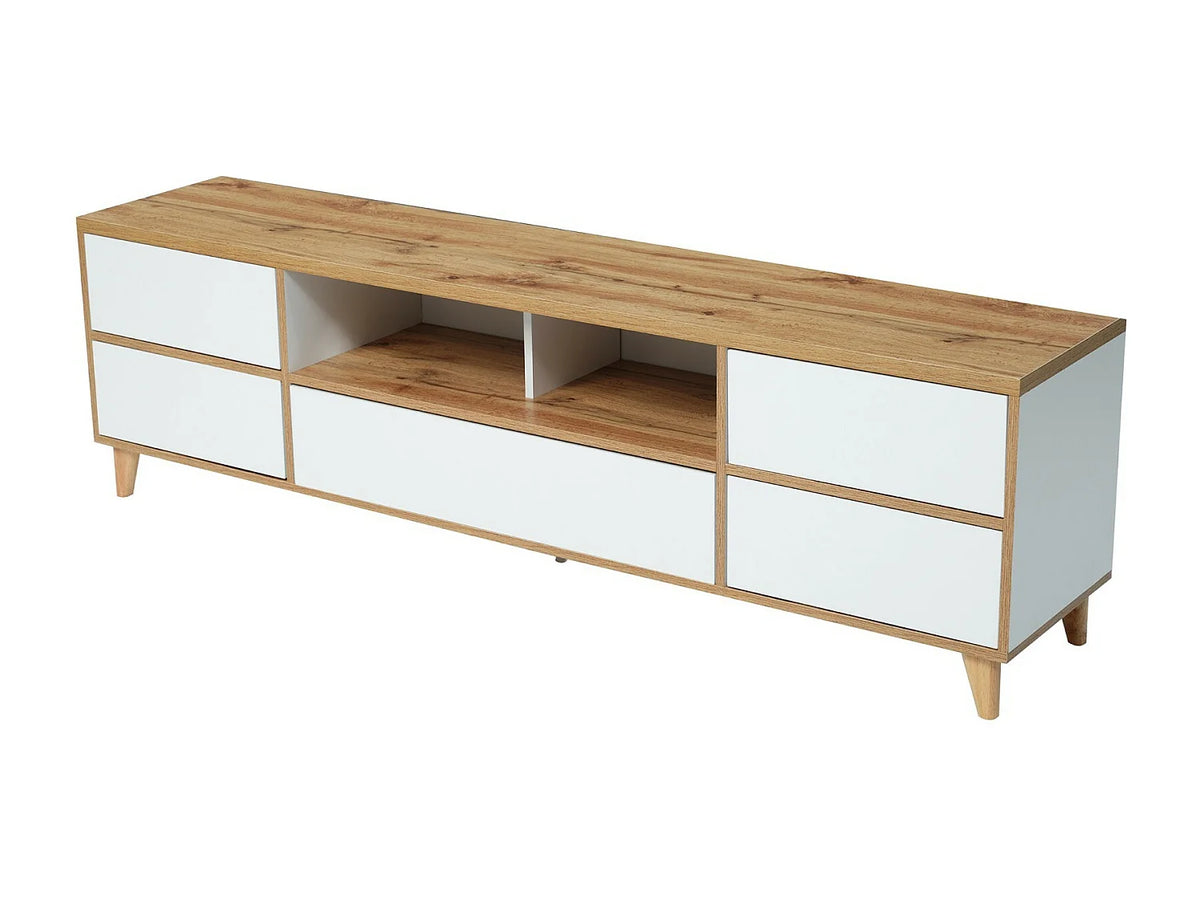 Meuble TV en Bois Blanc 175 cm - DRIPEX vue 7