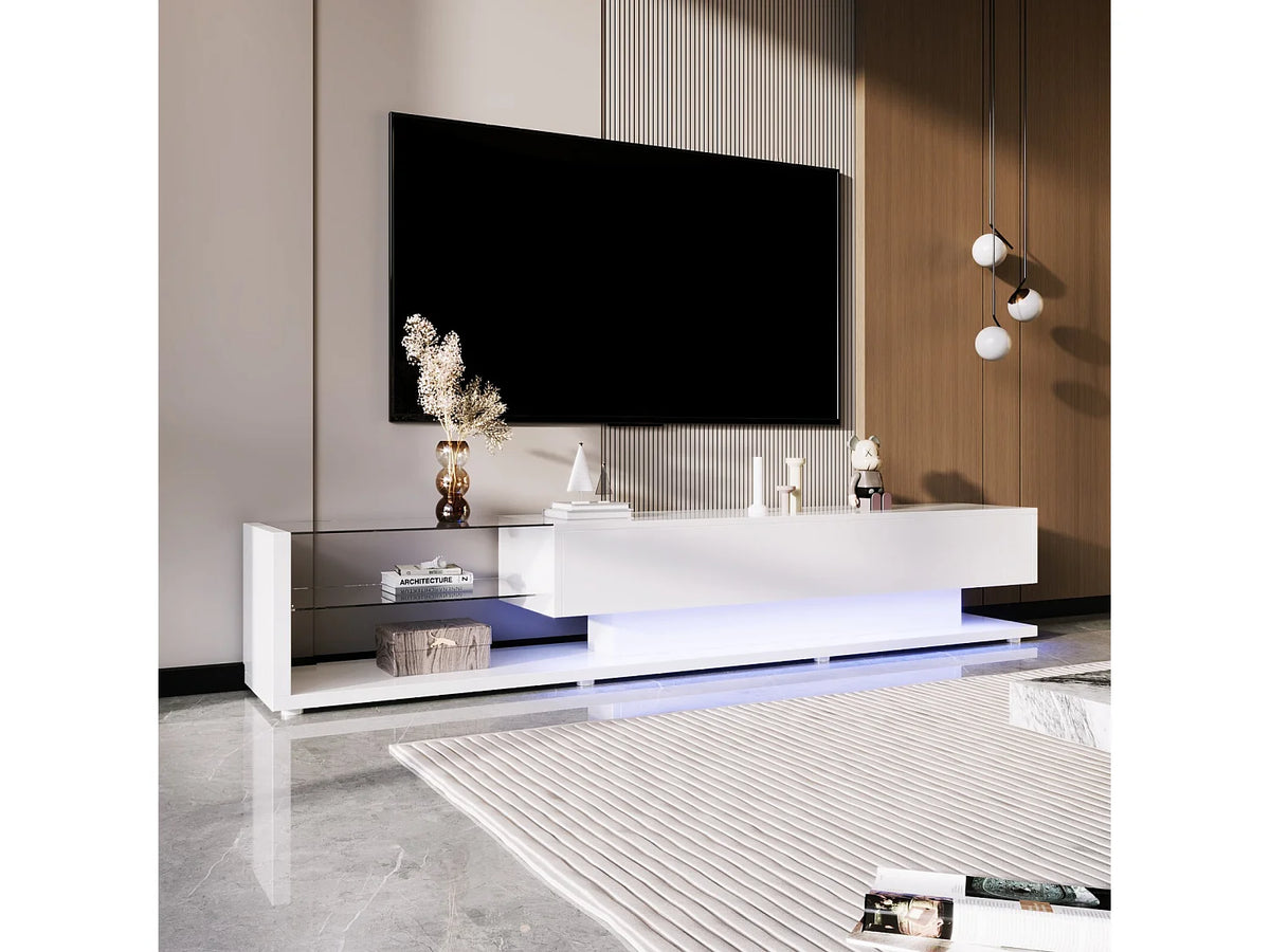 Meuble TV en Bois Blanc 170 cm - DRIPEX vue 3