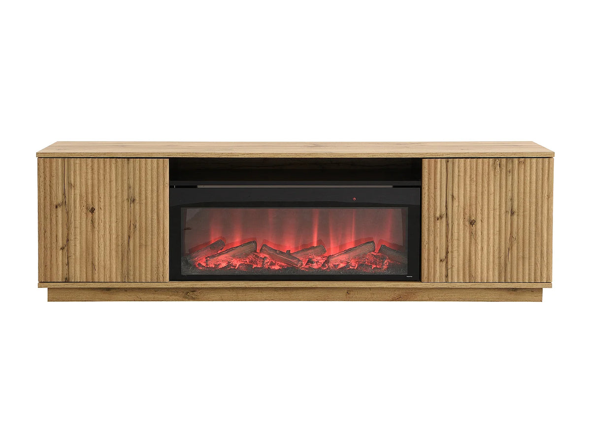 Meuble TV en Bois Noir - YEVINA vue 2