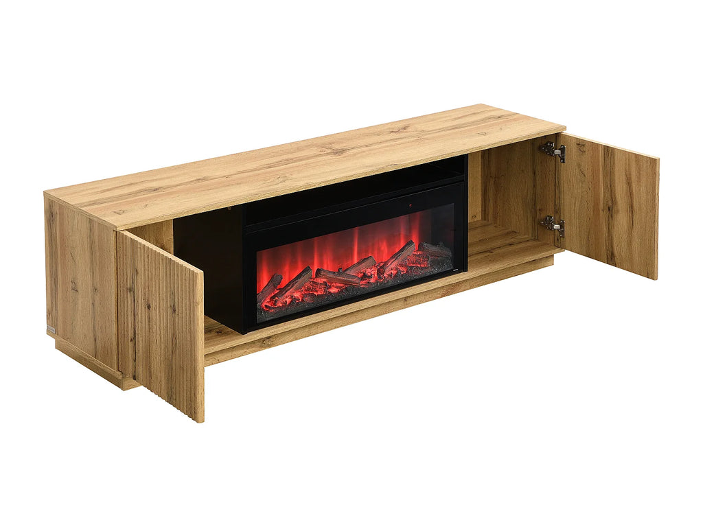 Meuble TV en Bois Noir - YEVINA vue 9