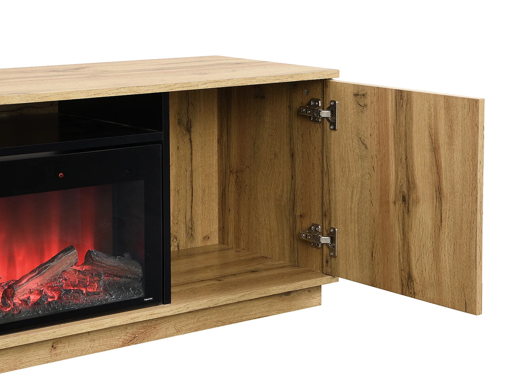 Meuble TV en Bois Noir - YEVINA vue 8