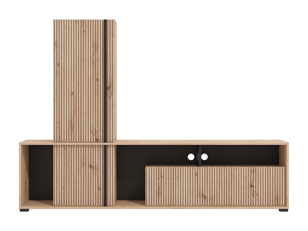 Meuble TV en Bois Noir - BELUTZY vue 2