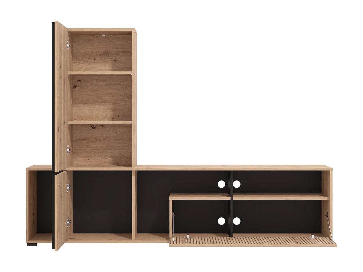 Meuble TV en Bois Noir - BELUTZY vue 4