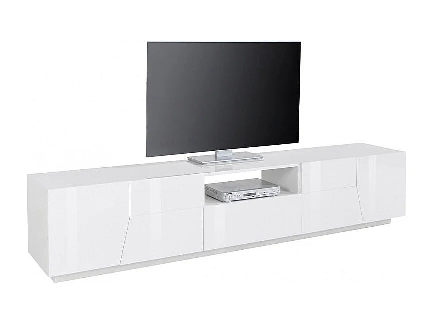 Meuble TV en Bois Blanc 220 cm - WEB FURNITURE vue 2