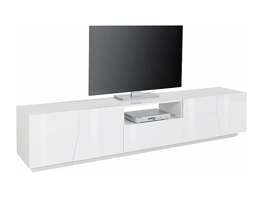 Meuble TV en Bois Blanc 220 cm - WEB FURNITURE vue 4