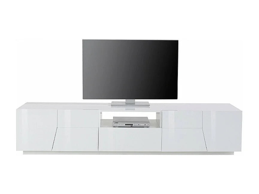 Meuble TV en Bois Blanc 220 cm - WEB FURNITURE vue 5