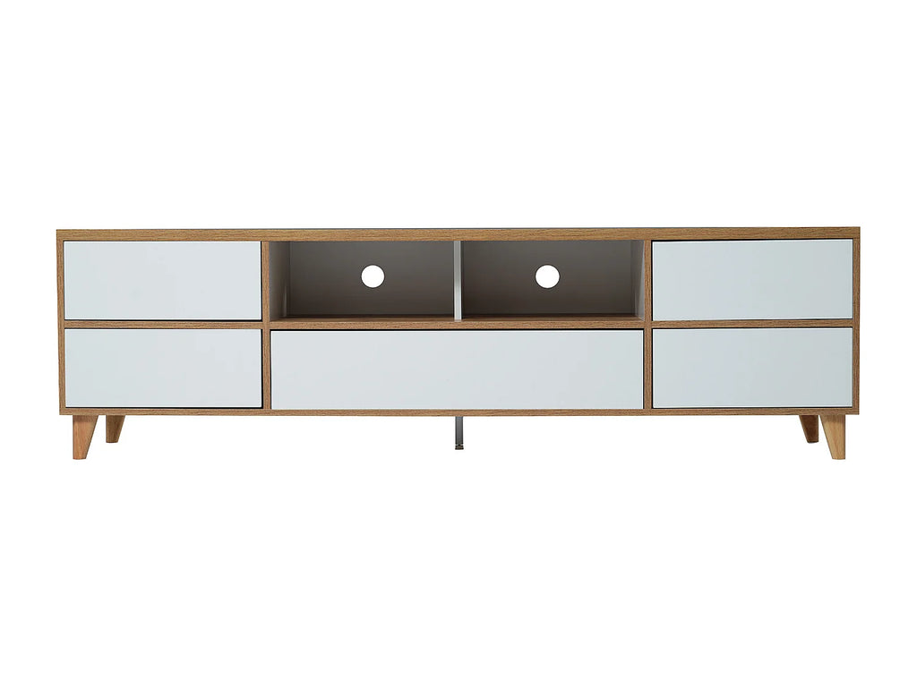 Meuble TV en Bois Blanc 175 cm - MODERNLUXE vue 3