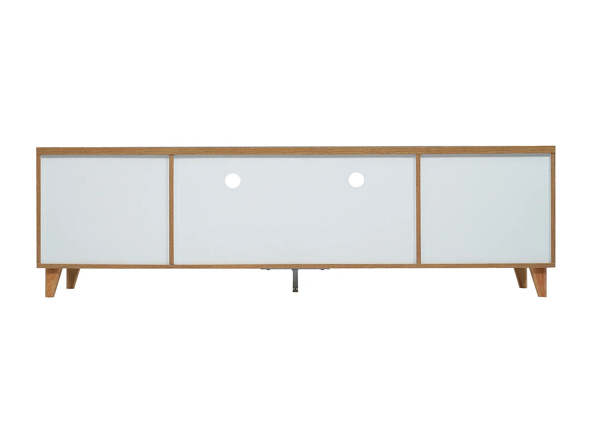 Meuble TV en Bois Blanc 175 cm - MODERNLUXE vue 4