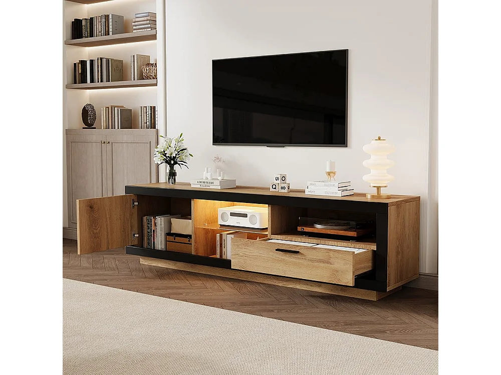 Meuble TV en Verre Noir - SWEIKO