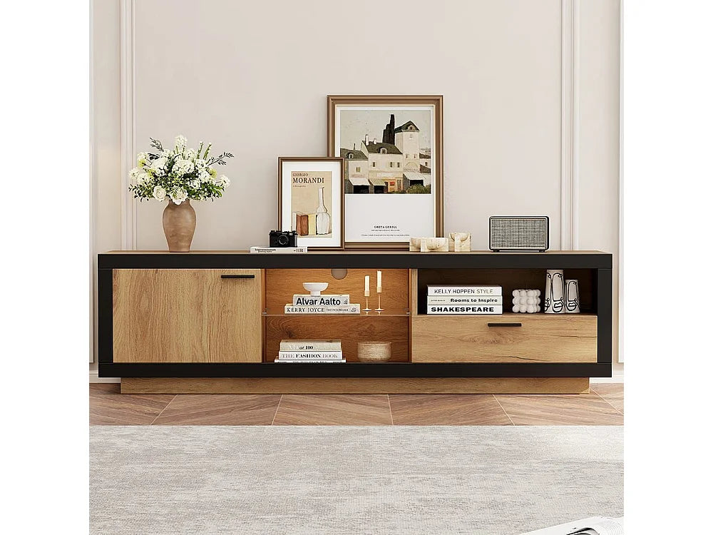 Meuble TV en Verre Noir - SWEIKO vue 3