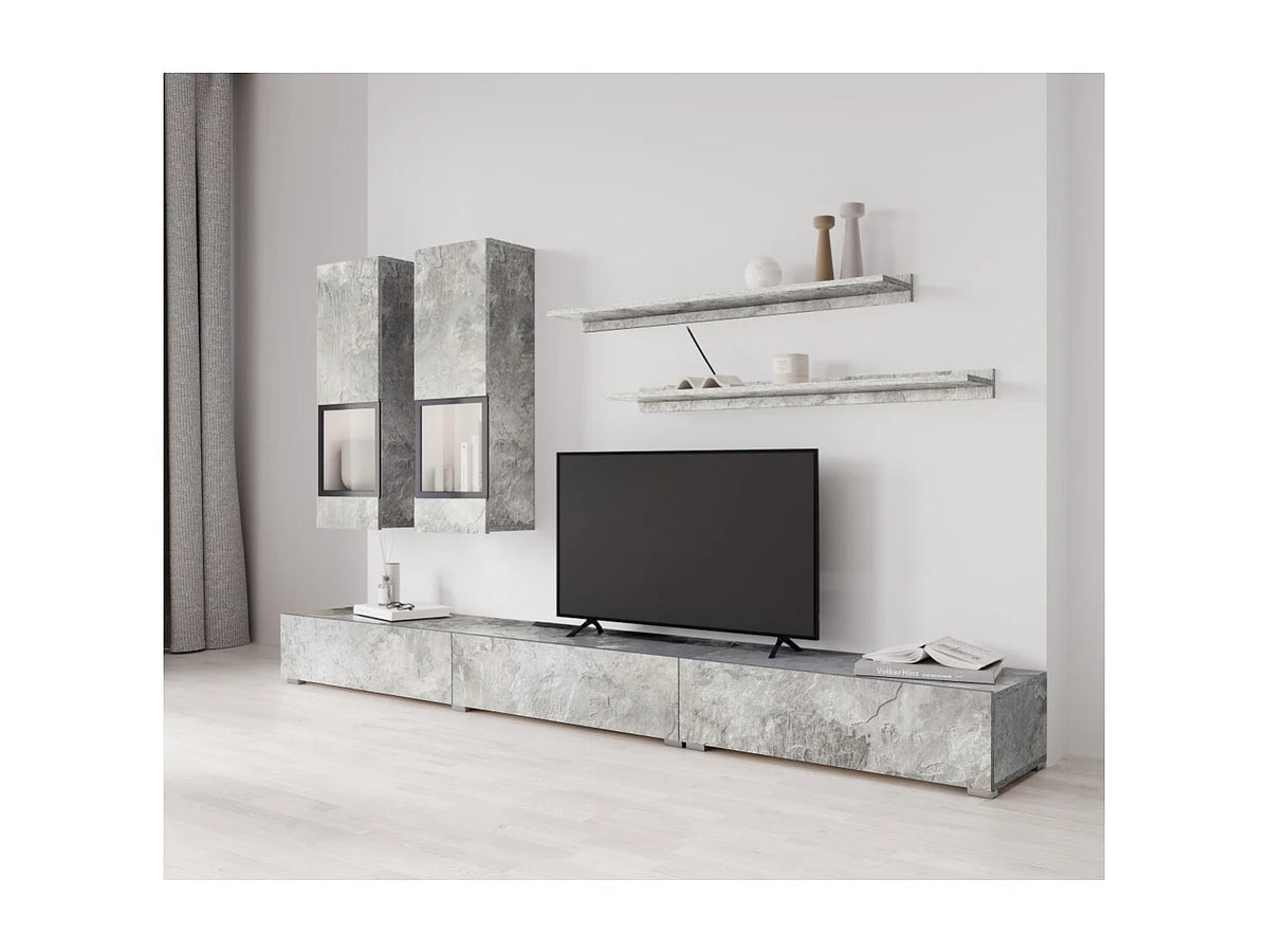 Meuble TV Suspendu en Bois - RAMOS vue 2