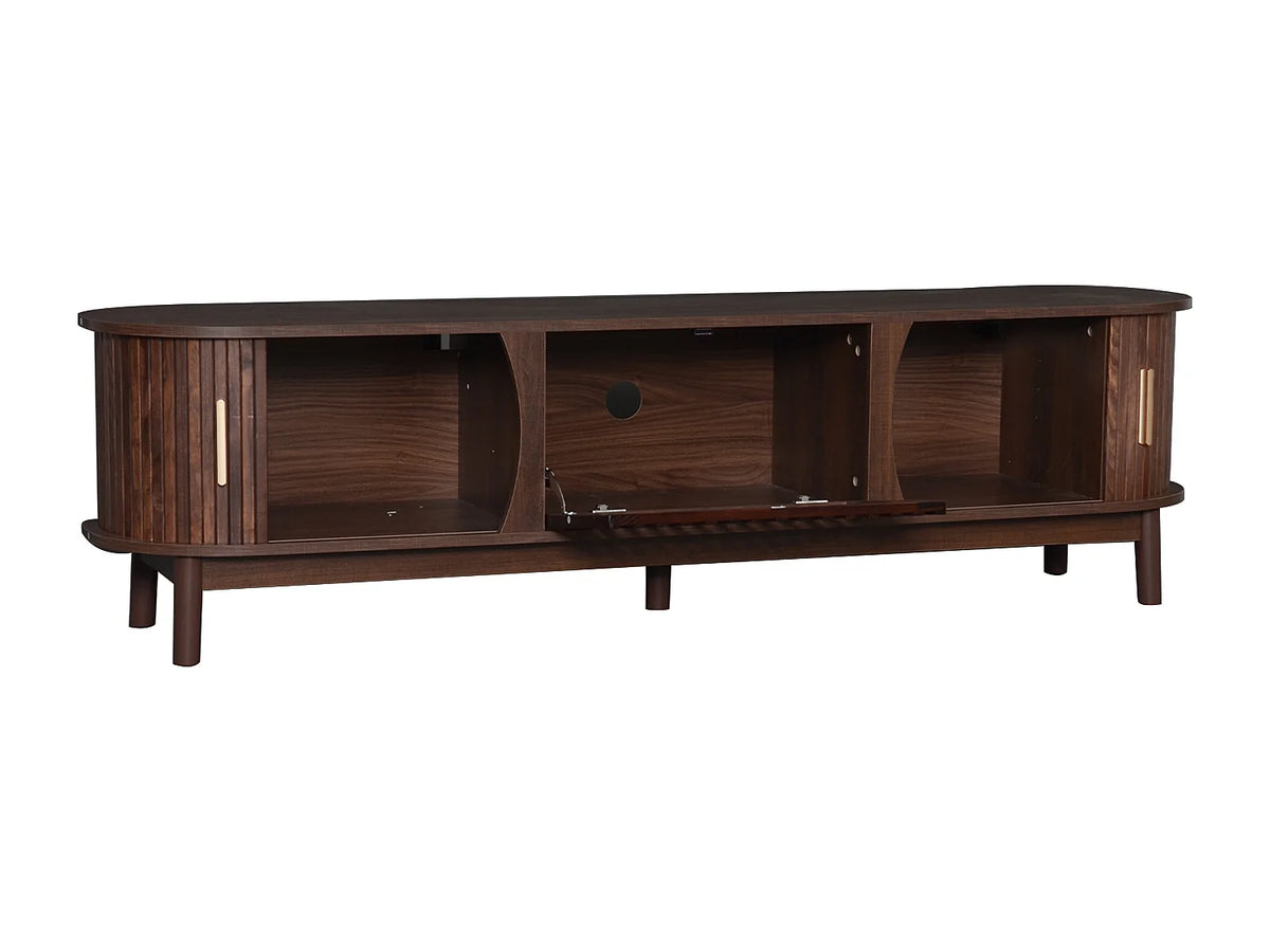 Meuble TV en Bois Marron - MODERNLUXE vue 8