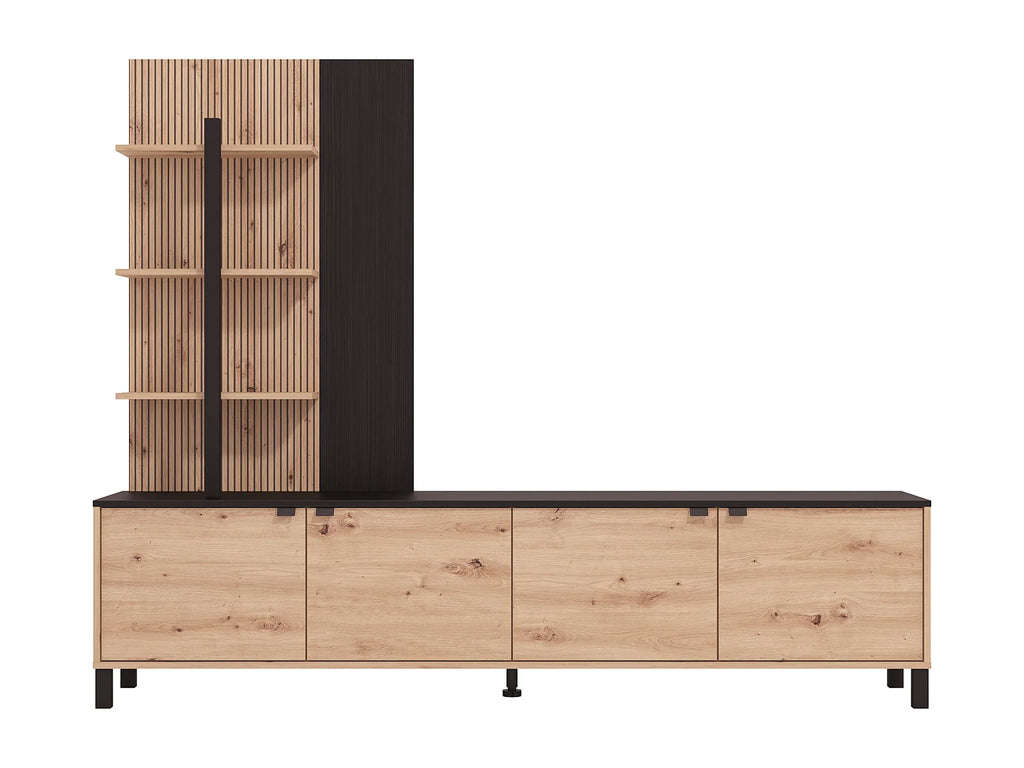 Meuble TV en Bois Noir - NUJA vue 2