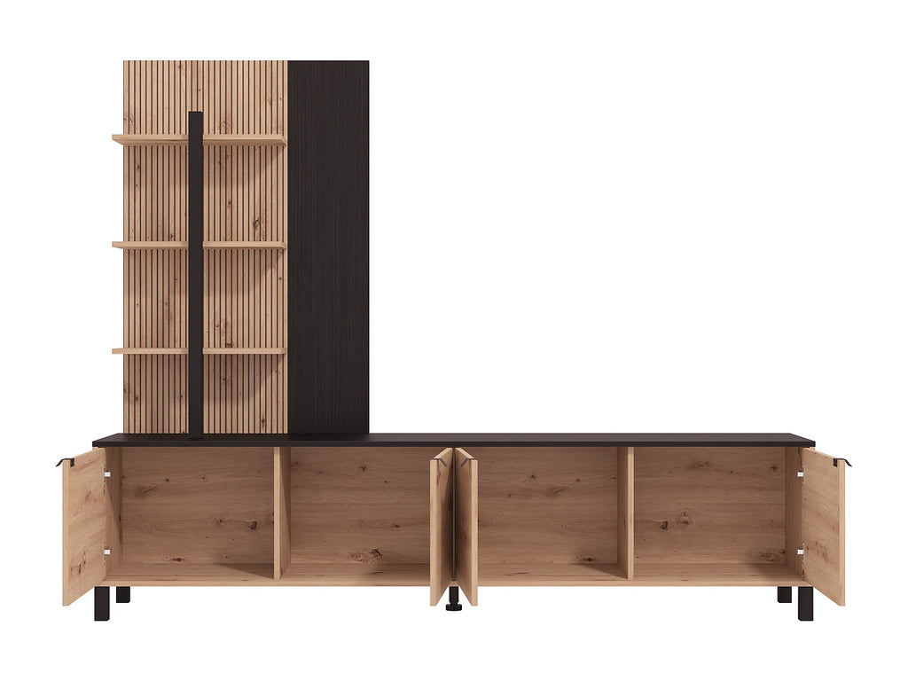 Meuble TV en Bois Noir - NUJA vue 4