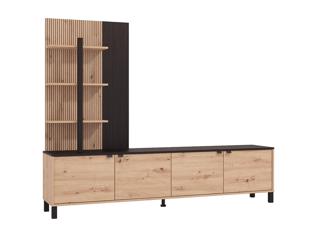 Meuble TV en Bois Noir - NUJA vue 3