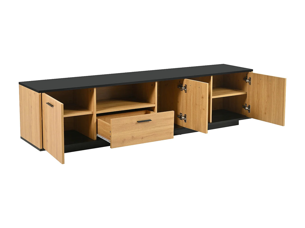 Meuble TV Bas en Bois 180 cm 3 Portes - MODERNLUXE vue 8