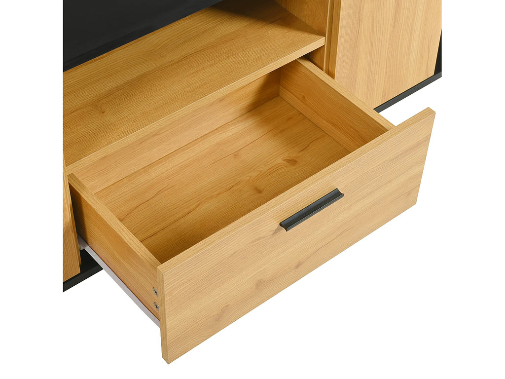 Meuble TV Bas en Bois 180 cm 3 Portes - MODERNLUXE vue 9