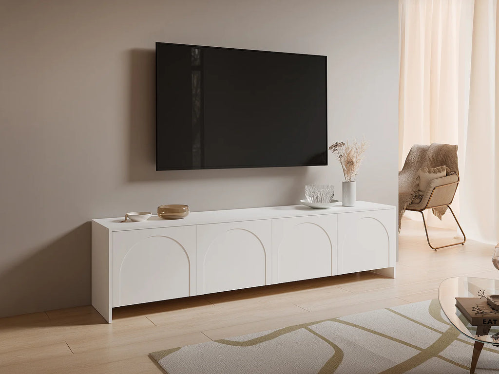 Meuble TV Blanc - NALYRA vue 6