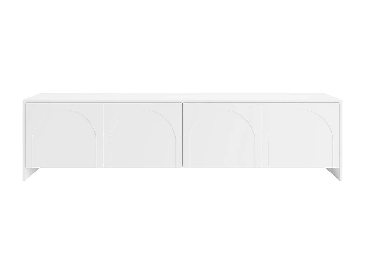 Meuble TV Blanc - NALYRA vue 2