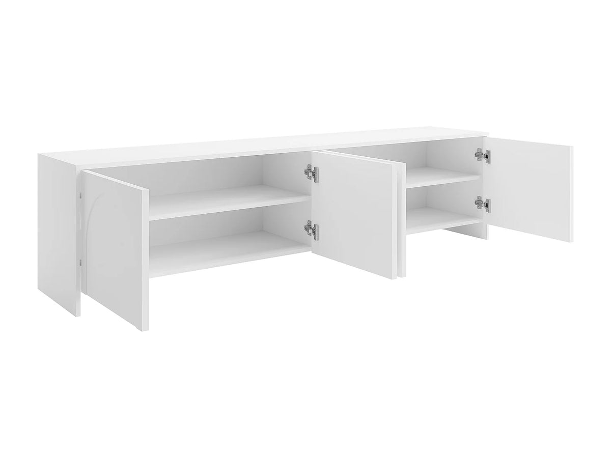 Meuble TV Blanc - NALYRA vue 4