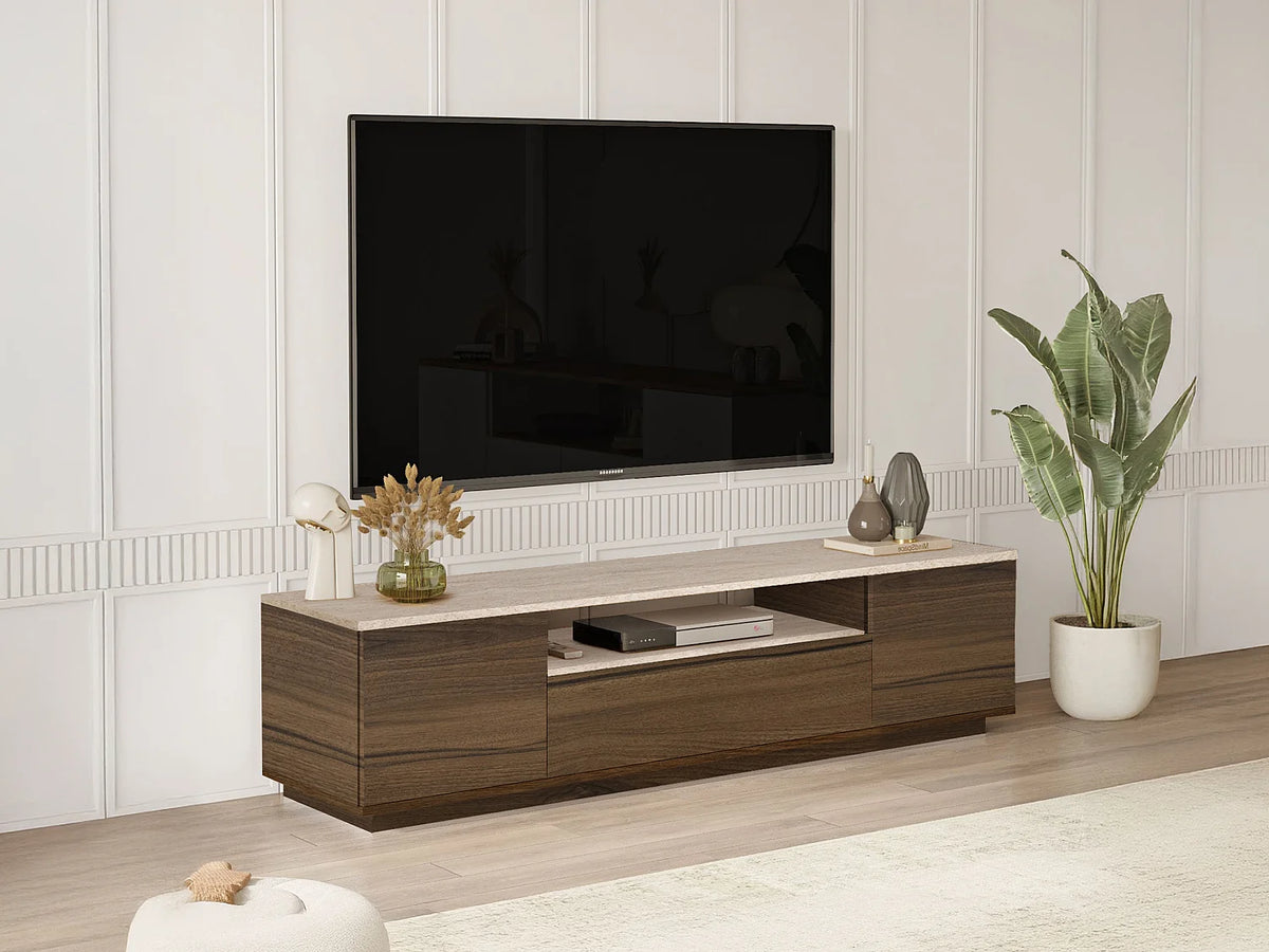 Meuble TV Bas en Bois 180 cm - LOTULA vue 4