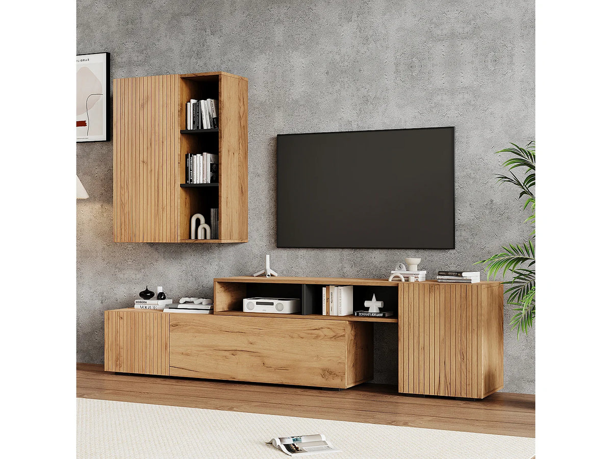 Meuble TV en Bois Noir - MODERNLUXE vue 4