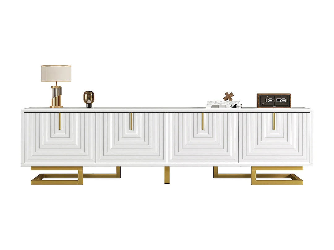 Meuble TV en Bois Blanc - SWEIKO vue 2