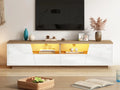 Meuble TV en Bois Blanc 180 cm 2 Portes 2 Tiroirs - MODERNLUXE