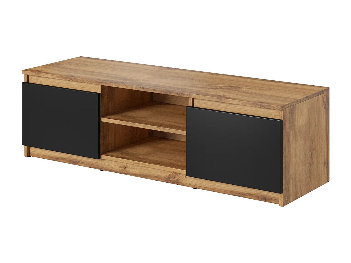 Meuble TV Bas Noir - LAUREN MEBLE BE vue 3