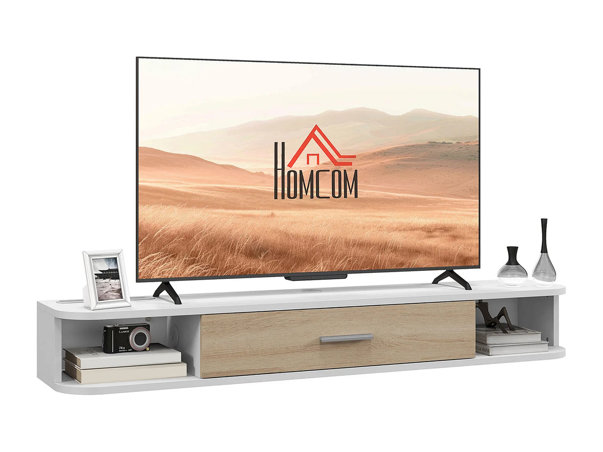 Meuble TV Suspendu Design - HOMCOM vue 2