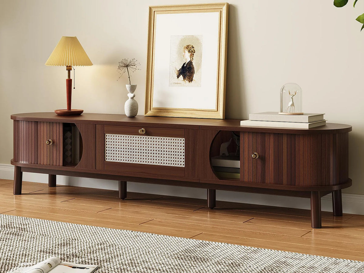 Meuble TV Bas en Bois 170 cm 2 Portes - MODERNLUXE