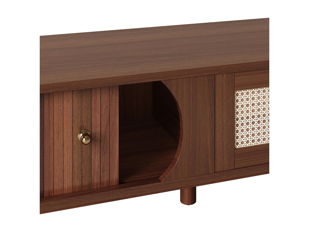 Meuble TV Bas en Bois 170 cm 2 Portes - MODERNLUXE vue 8
