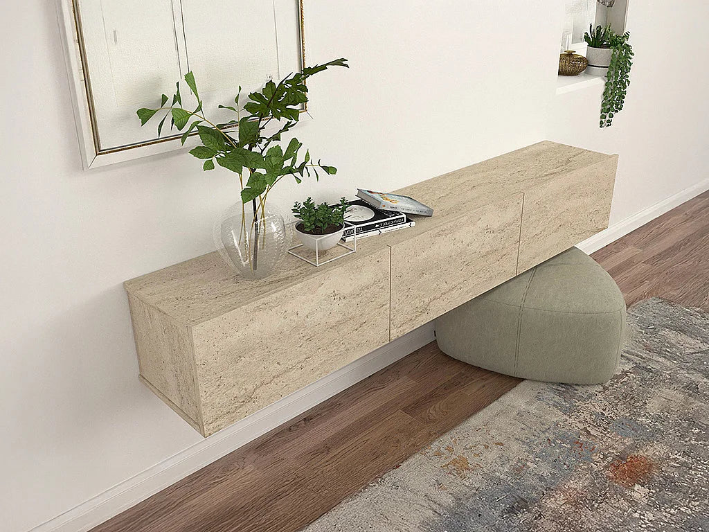 Meuble TV Suspendu en Bois - VIKILA vue 5