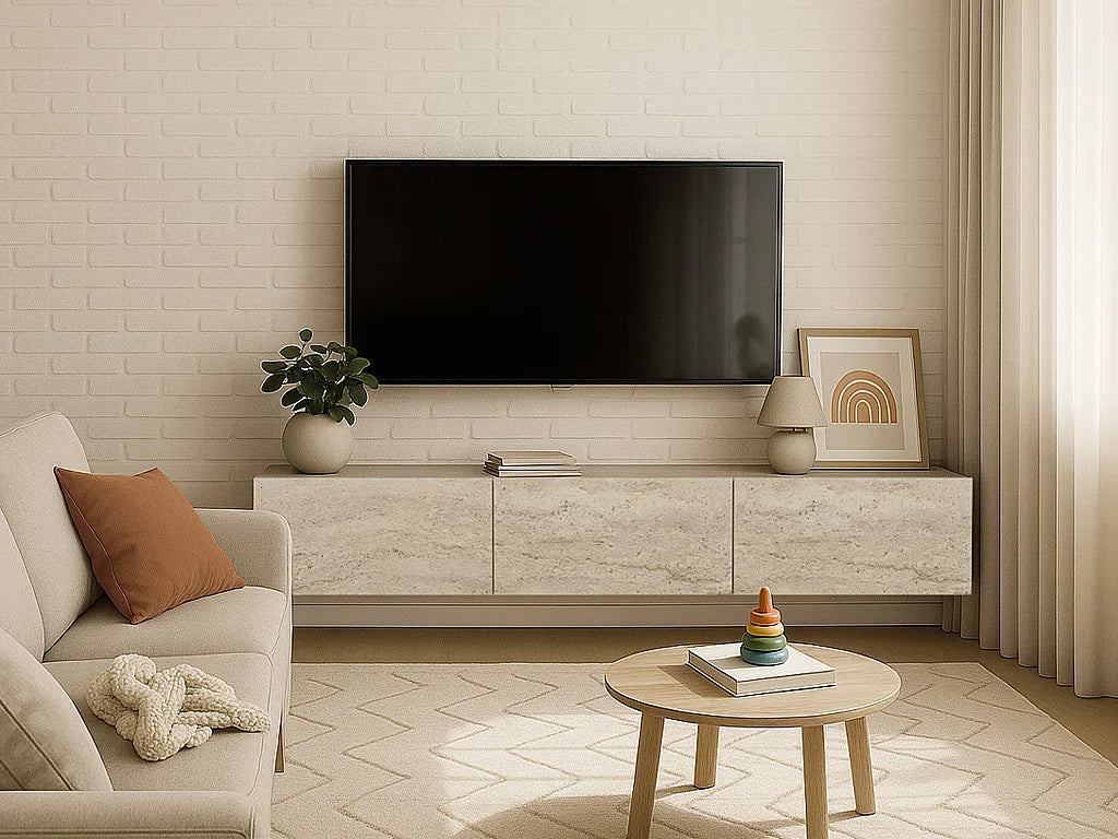 Meuble TV Suspendu en Bois - VIKILA vue 6