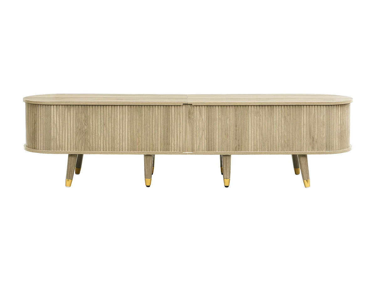 Meuble TV Bas en Bois 175 cm 2 Portes - MODERNLUXE vue 7