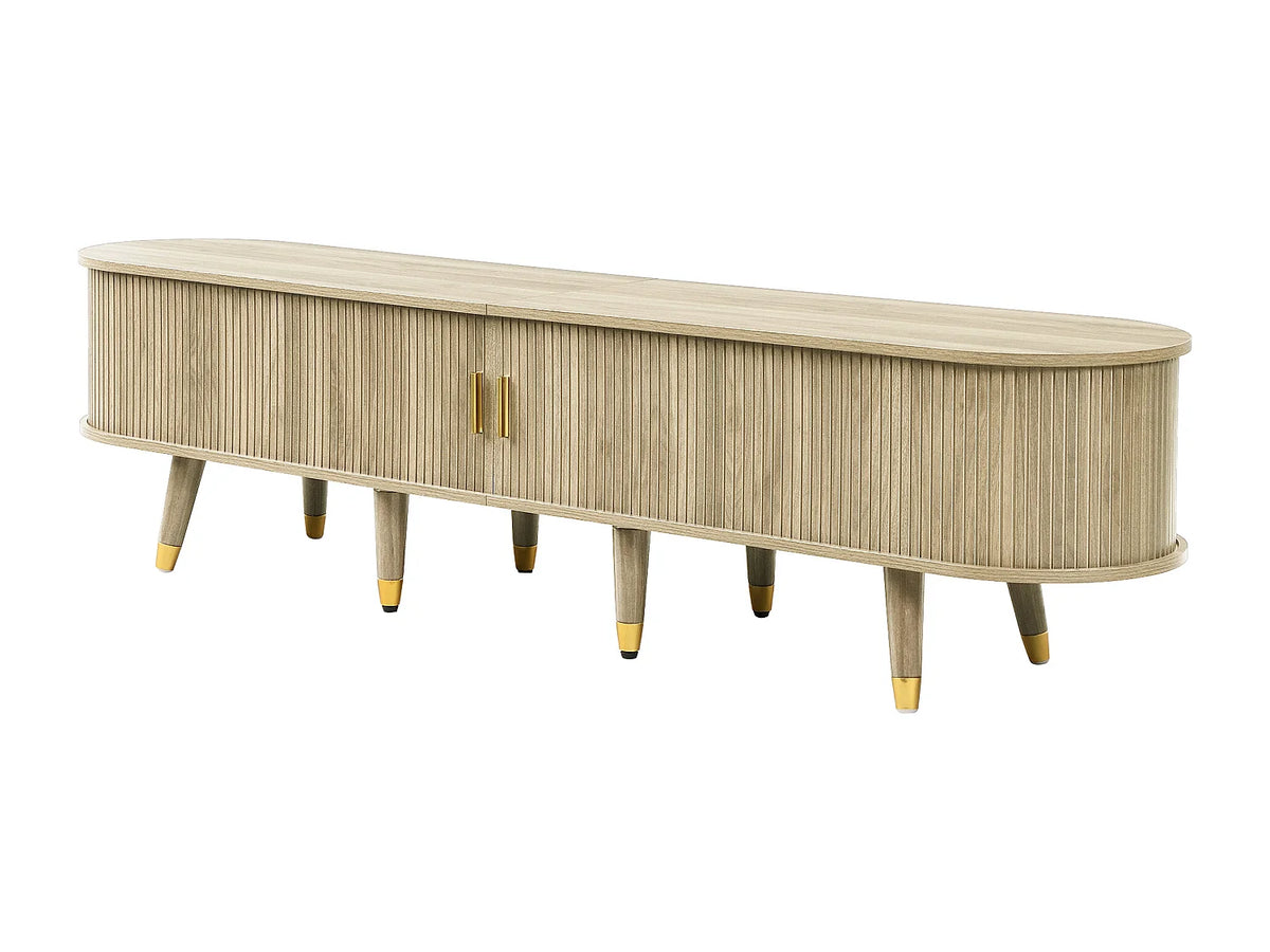 Meuble TV Bas en Bois 175 cm 2 Portes - MODERNLUXE vue 8