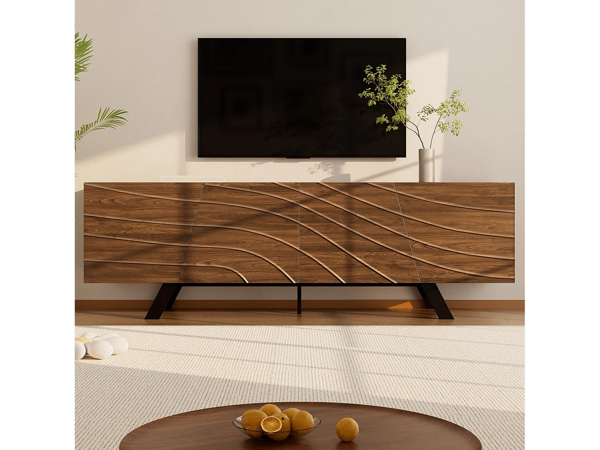 Meuble TV Bois et Métal Industriel - MERAX vue 7