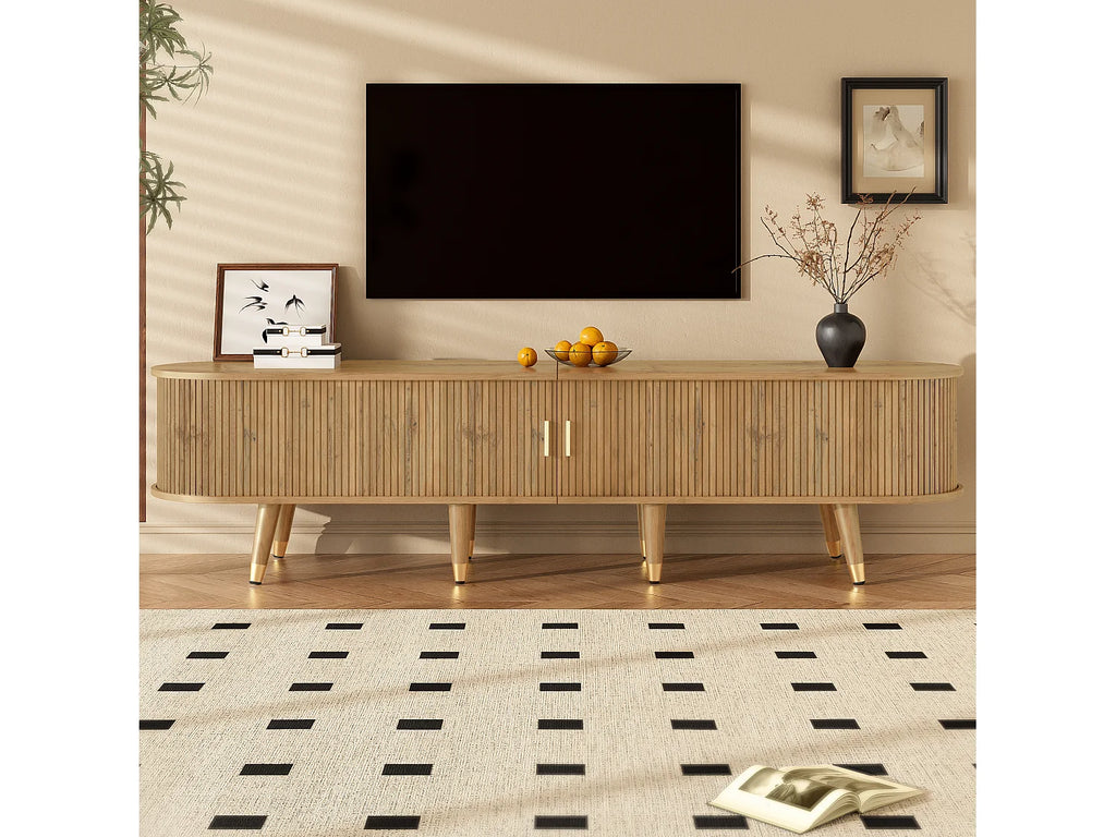 Meuble TV Bas en Bois 175 cm - MODERNLUXE vue 2