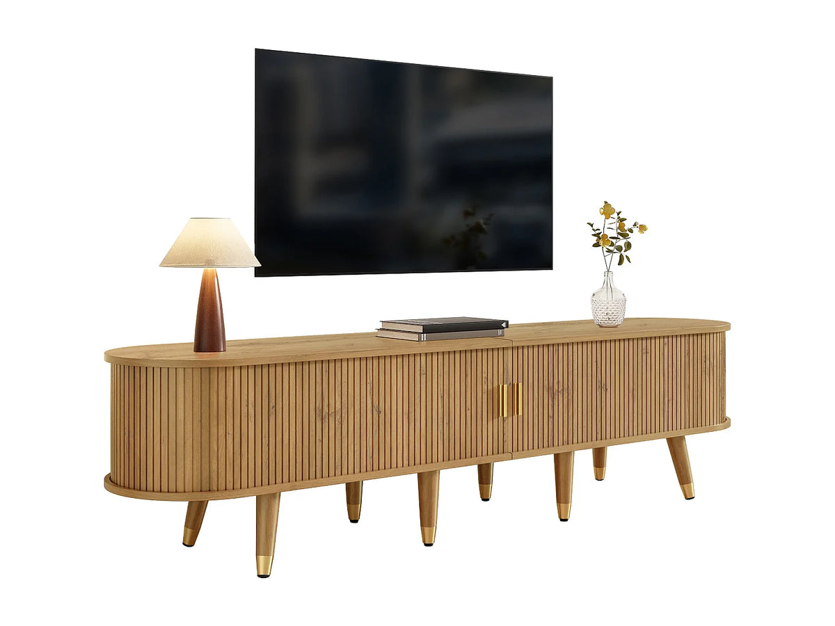 Meuble TV Bas en Bois 175 cm - MODERNLUXE vue 7
