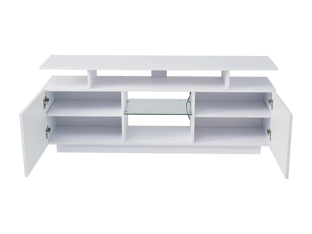 Meuble TV en Bois Blanc 140 cm - HAUSS SPOLE vue 3