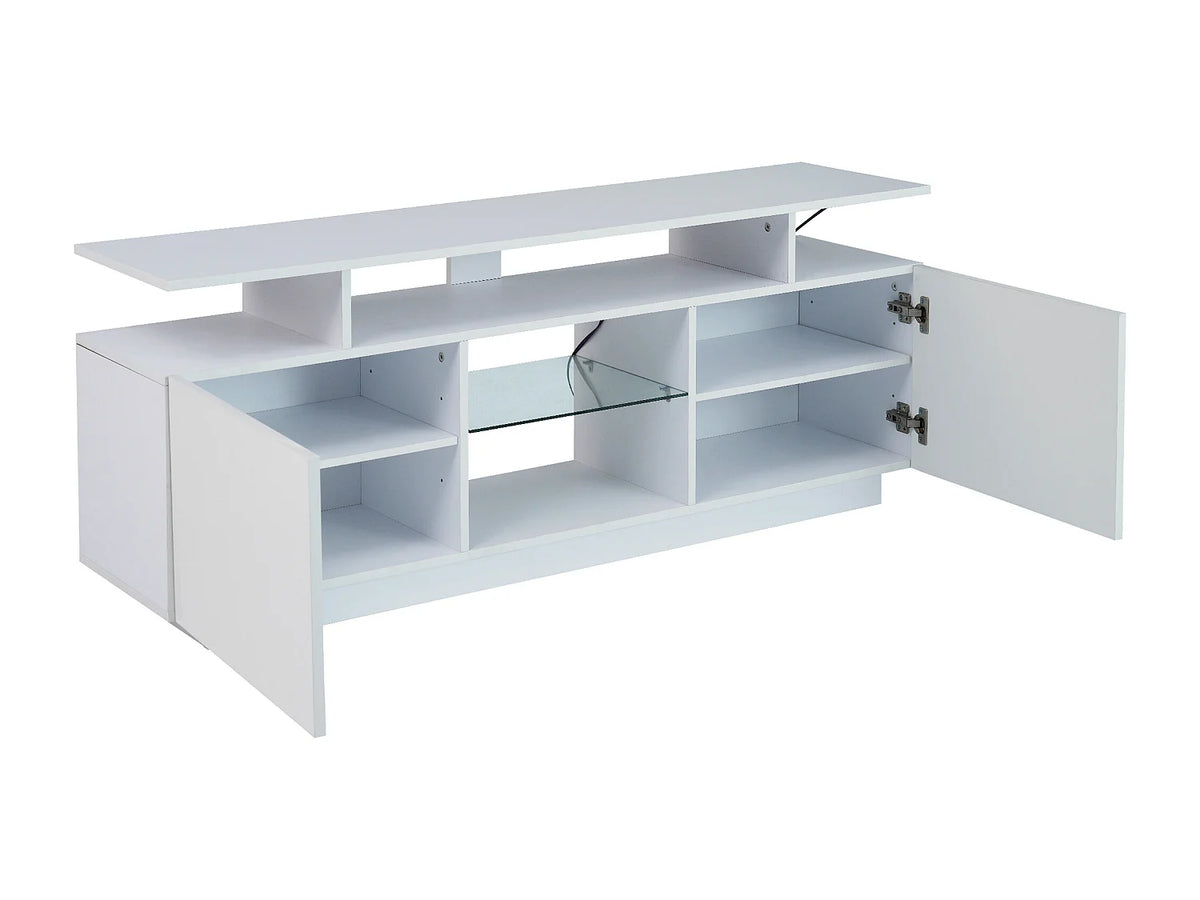 Meuble TV en Bois Blanc 140 cm - HAUSS SPOLE vue 4