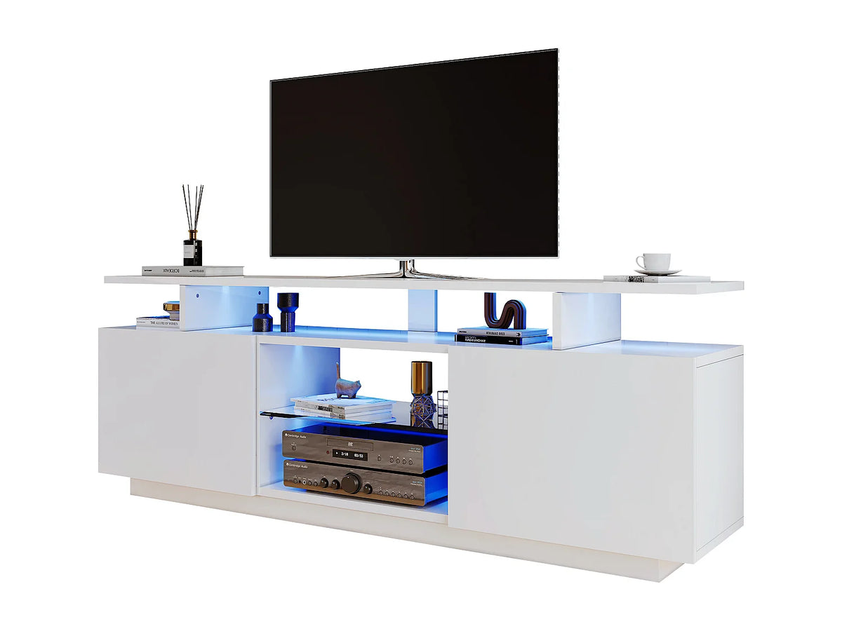 Meuble TV en Bois Blanc 140 cm - HAUSS SPOLE vue 7