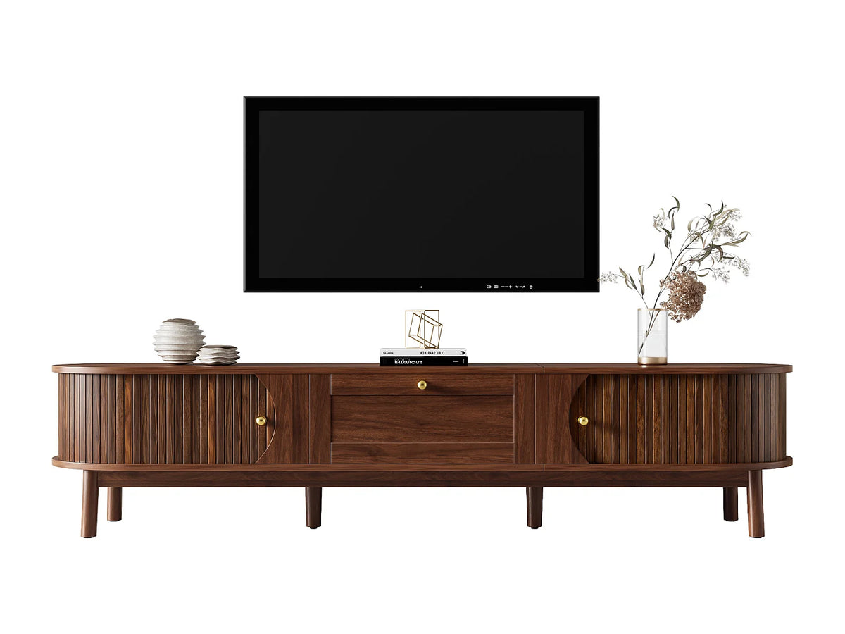 Meuble TV Bas en Bois 170 cm - MODERNLUXE vue 8