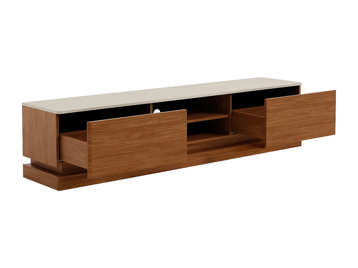 Meuble TV Bas en Bois - DEVIKA vue 6