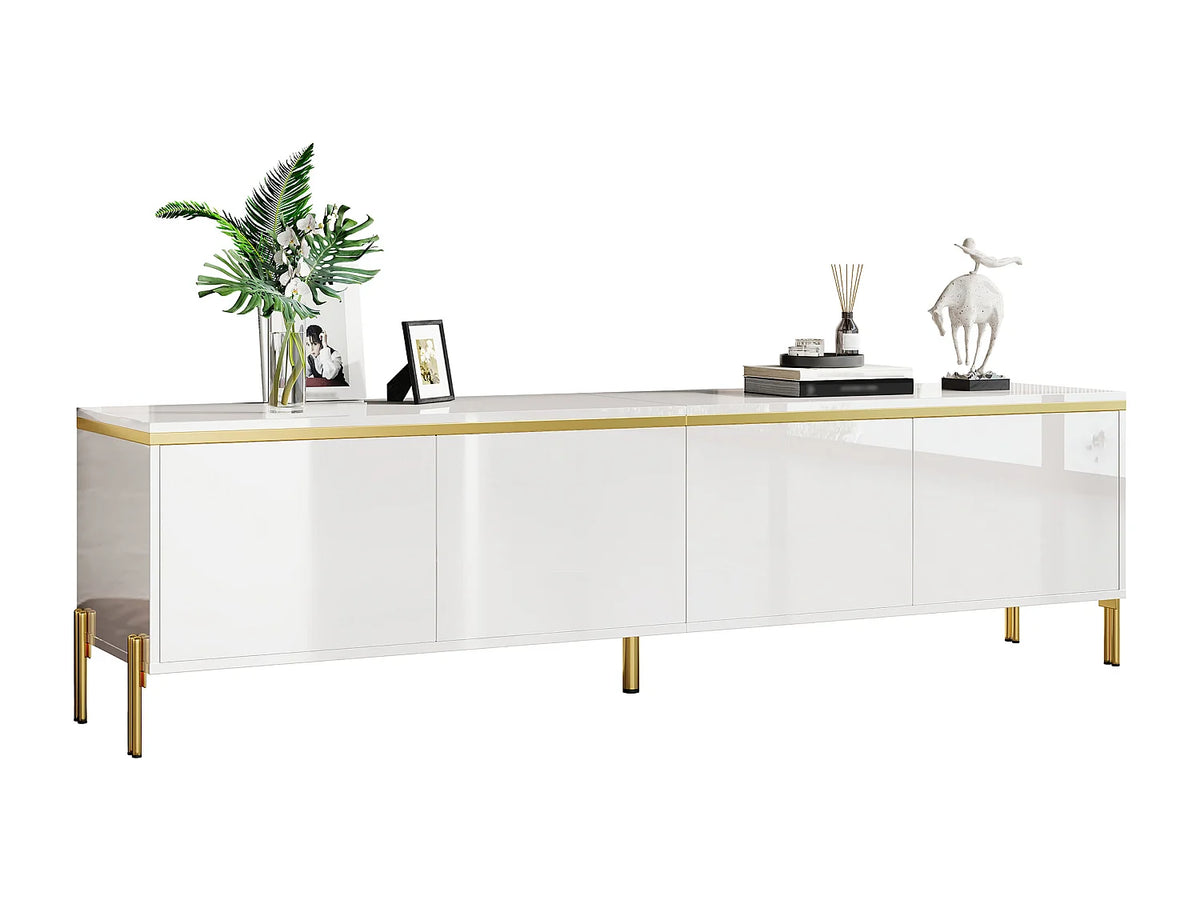 Meuble TV en Bois Blanc 170 cm - MODERNLUXE vue 6